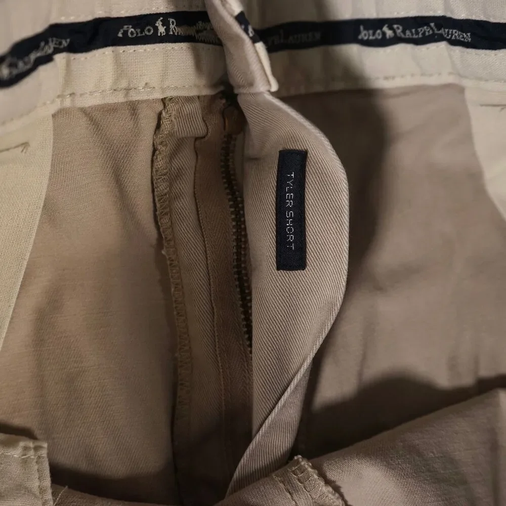 Vintage Polo Ralph Lauren Tyler Shorts Tan Beige Chino 38